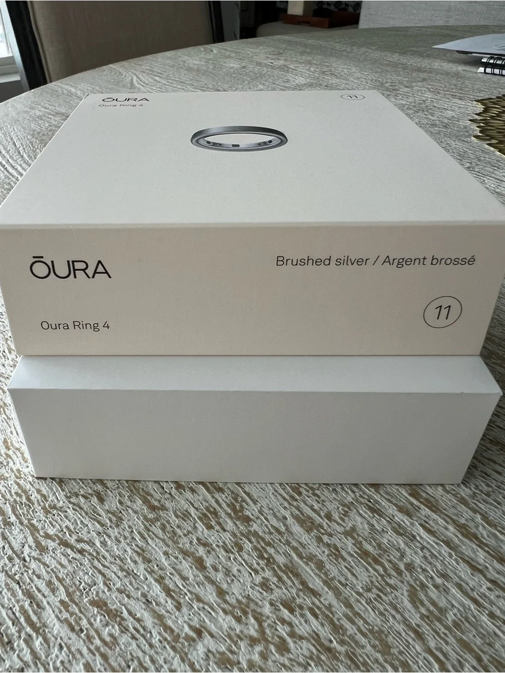 Oura Ring 4 Brushed Silver Ring size 11